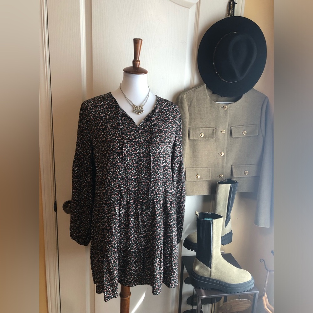 NWT Floral TUNIC Mini Dress EN/KAY - Picture 2 of 12